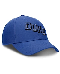 Nike Men's Royal Duke Blue Devils Slanted Primetime Rise Performance Adjustable Hat