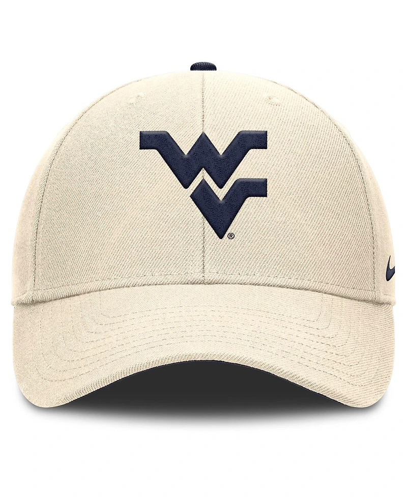 Nike Men's Natural West Virginia Mountaineers Rise Primetime Performance Trucker Adjustable Hat