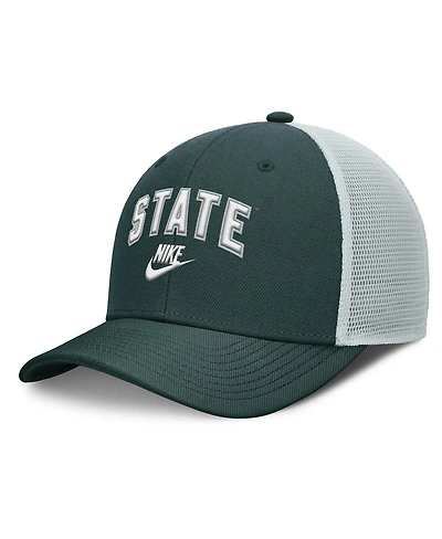 Nike Men's Green/Gray Michigan State Spartans Legacy Arch Rise Performance Trucker Adjustable Hat