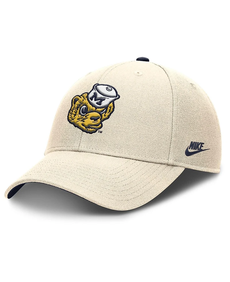 Nike Men's Natural Michigan Wolverines Rise Legacy Adjustable Hat