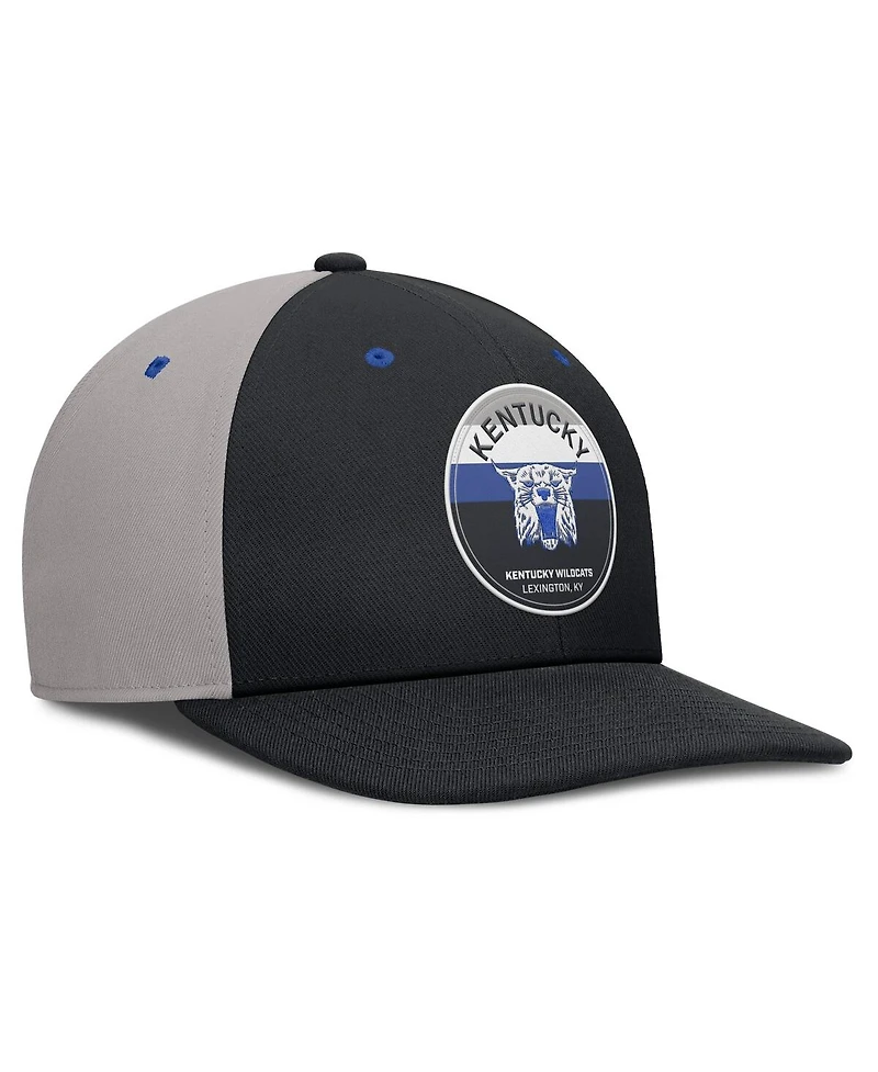 Nike Men's Black/Gray Kentucky Wildcats Prep Pro Performance Snapback Hat
