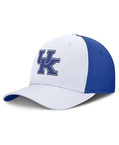 Nike Men's White/Royal Kentucky Wildcats 2025 Sideline Rise Local Performance Flex Hat