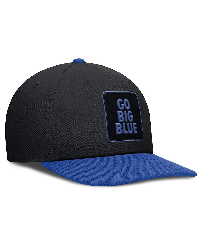 Nike Men's Black/Royal Kentucky Wildcats 2025 Sideline Campus Pro Local Snapback Hat