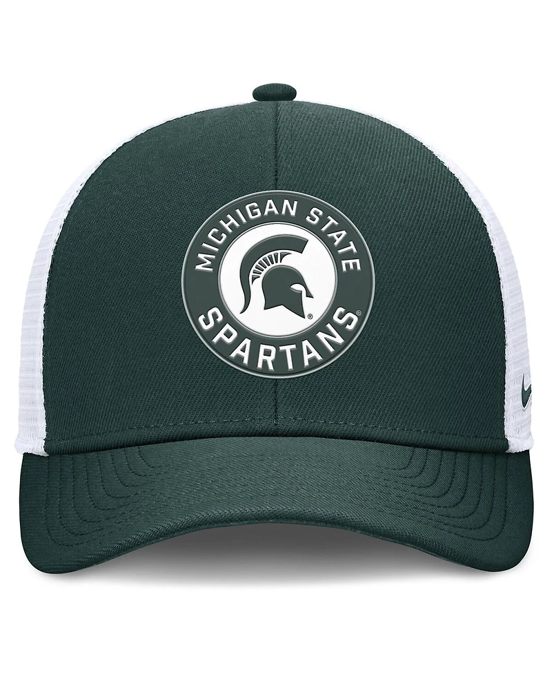Nike Men's Green/White Michigan State Spartans Rise Primetime Performance Trucker Adjustable Hat