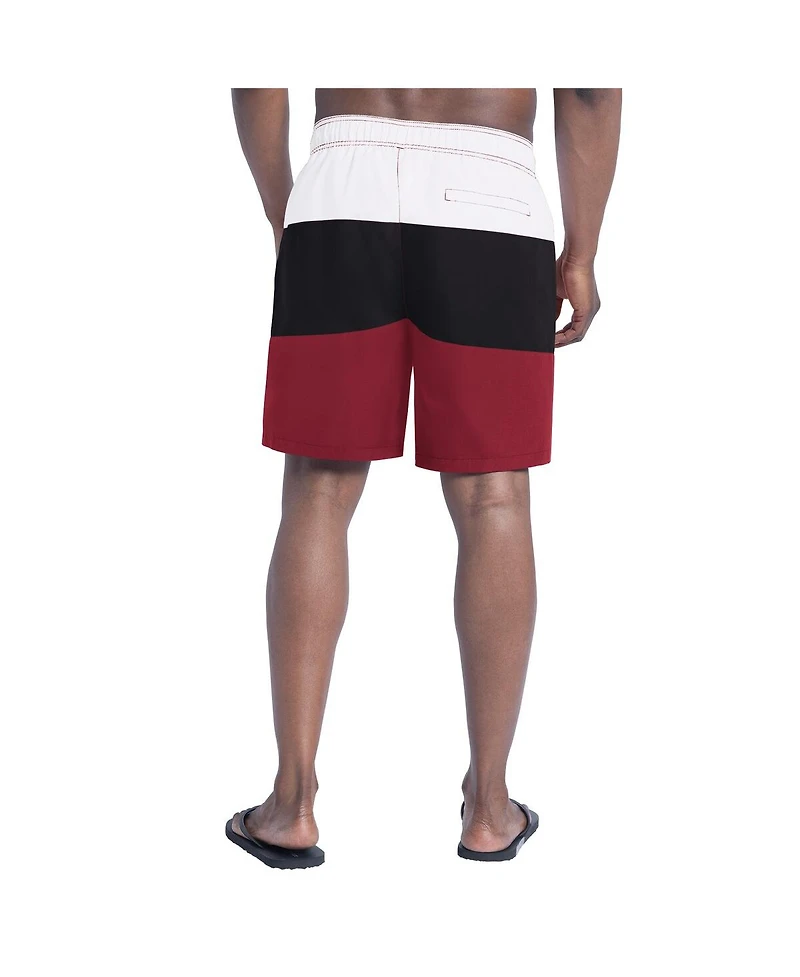G-iii Sports by Carl Banks Men's Cardinal/Black Arizona Cardinals Sunrise Volley Swim Shorts