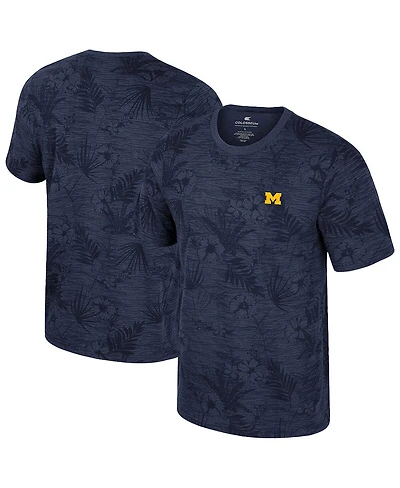 Colosseum Men's Navy Michigan Wolverines Floral Printed T-Shirt