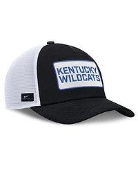 Nike Men's Black/White Kentucky Wildcats 2025 On-Field Rise Patch Trucker Adjustable Hat