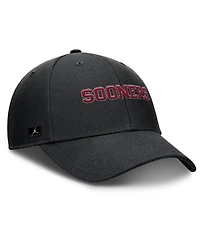Jordan Men's Black Oklahoma Sooners 2025 On-Field Rise Performance Adjustable Hat