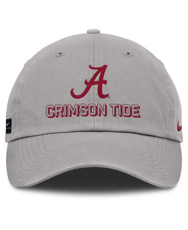 Nike Men's Gray Alabama Crimson Tide 2025 On-Field Club Adjustable Hat