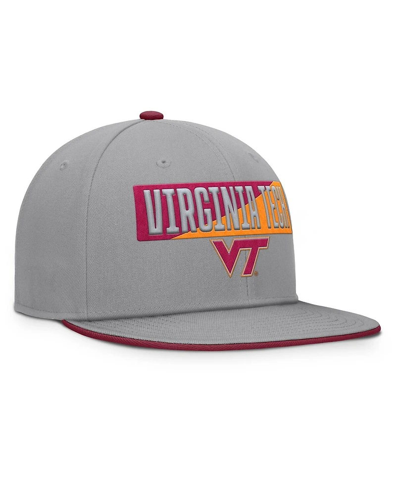 Fanatics Men's Gray Virginia Tech Hokies Duo Snapback Hat