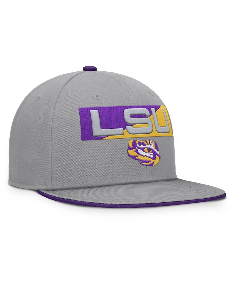 Fanatics Men's Gray Lsu Tigers Duo Snapback Hat
