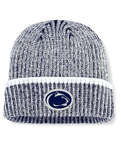 Fanatics Men's Navy/White Penn State Nittany Lions Haze Cuffed Knit Hat