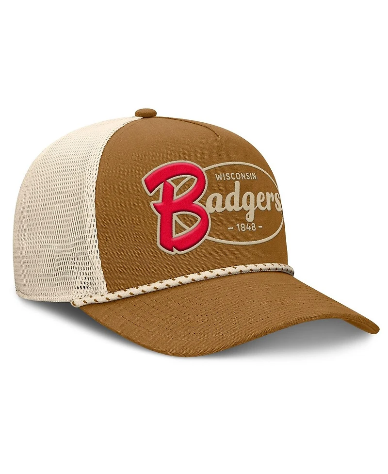 Fanatics Men's Brown Wisconsin Badgers Trucker Adjustable Hat
