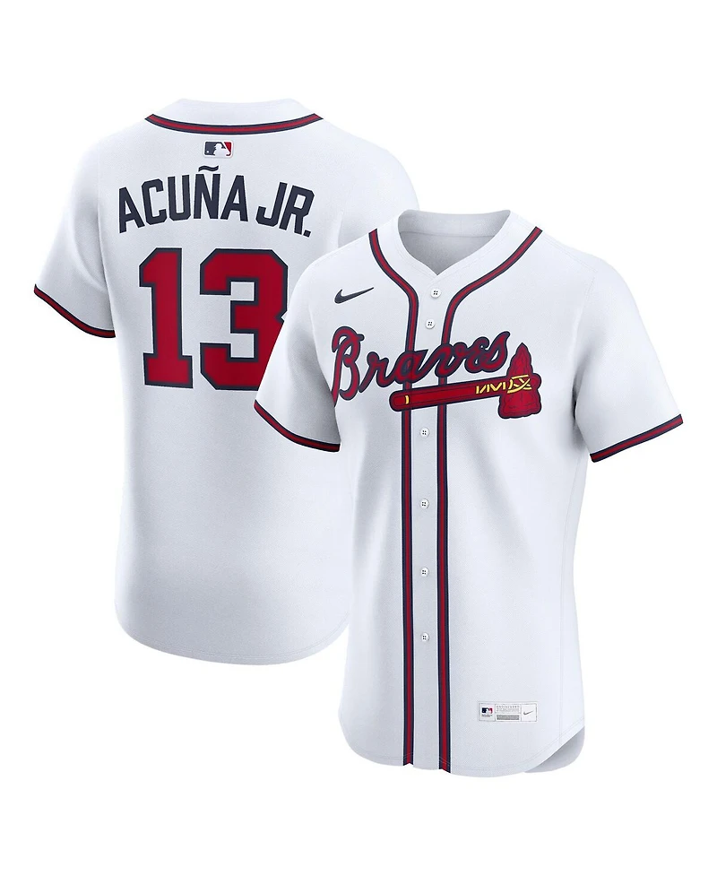 Nike Men's Ronald Acuna Jr. White Atlanta Braves Home Elite Player Jersey