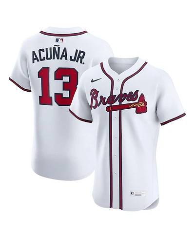 Nike Men's Ronald Acuna Jr. White Atlanta Braves Home Elite Player Jersey