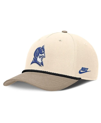 Nike Men's Natural Duke Blue Devils Rise Legacy Throwback Logo Adjustable Hat