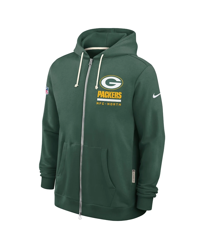 Nike Men's Green Bay Packers Sideline Utility Player Performance Full-Zip Hoodie