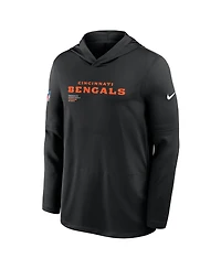 Nike Men's Black Cincinnati Bengals Big Tall Sideline Performance Long Sleeve Hoodie T-Shirt