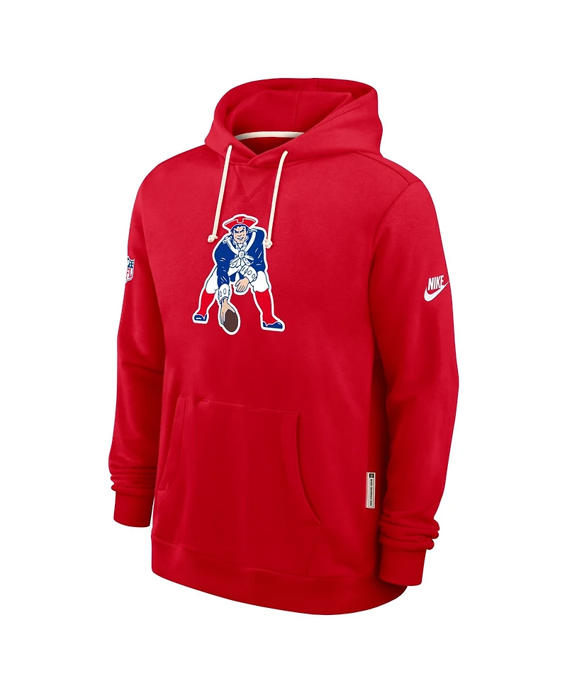 Nike Men's Red New England Patriots Sideline Offensive Set Play Performance Pullover Hoodie