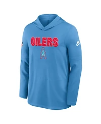 Nike Men's Light Blue Tennessee Titans Oilers Throwback Alt Pack Performance Long Sleeve Hoodie T-Shirt