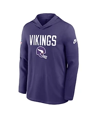 Nike Men's Minnesota Vikings Alt Pack Pass Accuracy Performance Long Sleeve Hoodie T-Shirt