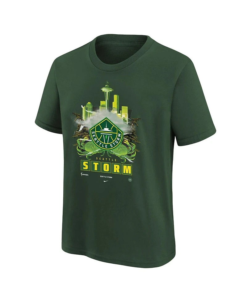Nike Big Boys and Girls Green Seattle Storm Original Content T-Shirt