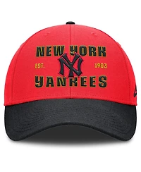 Nike Men's Crimson/Black New York Yankees Neon 90s Rise Adjustable Hat