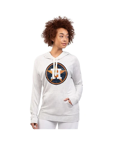 G-iii 4Her by Carl Banks Women's Oatmeal Houston Astros Pregame Pullover Hoodie