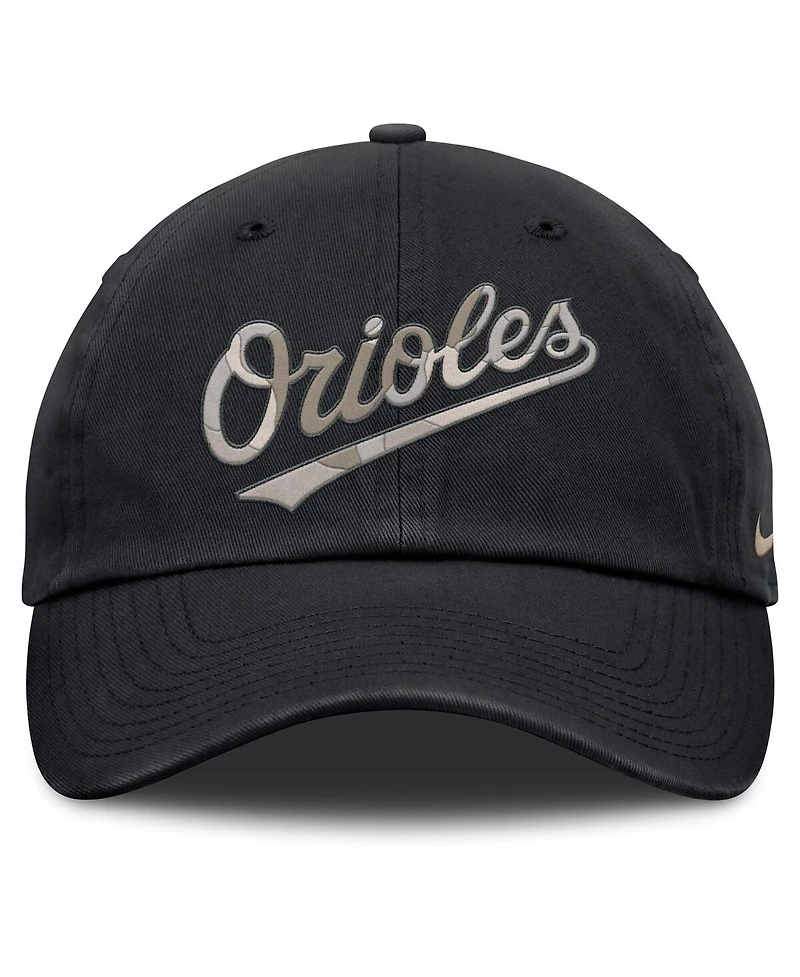 Nike Men's Black Baltimore Orioles Camo Pack Club Adjustable Hat
