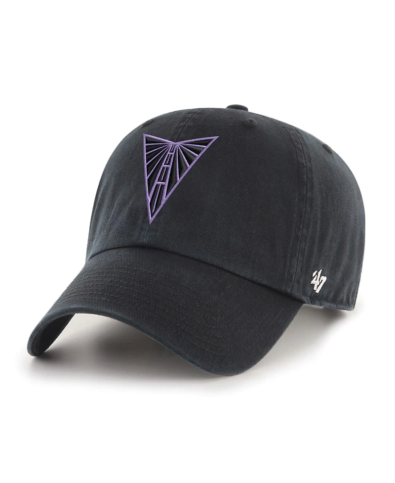 47 Brand Men's and Women's Black Golden State Valkyries Core Wordmark Clean Up Adjustable Hat