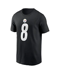 Nike Men's Aaron Rodgers Black Pittsburgh Steelers Name Number T-Shirt