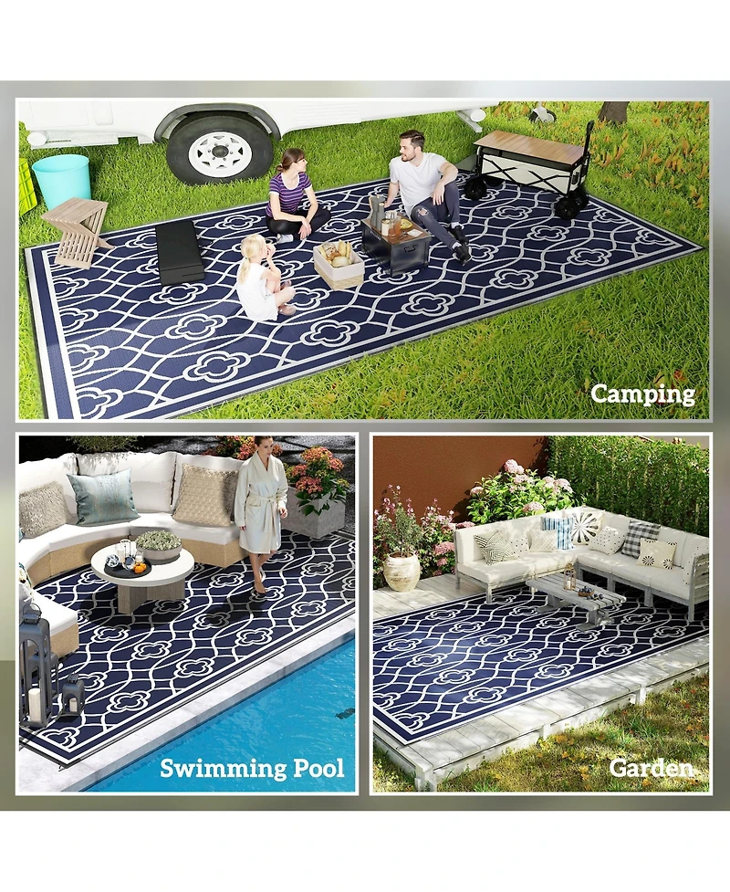 Outsunny Outdoor Rug, 9' x 18' Floor Mat