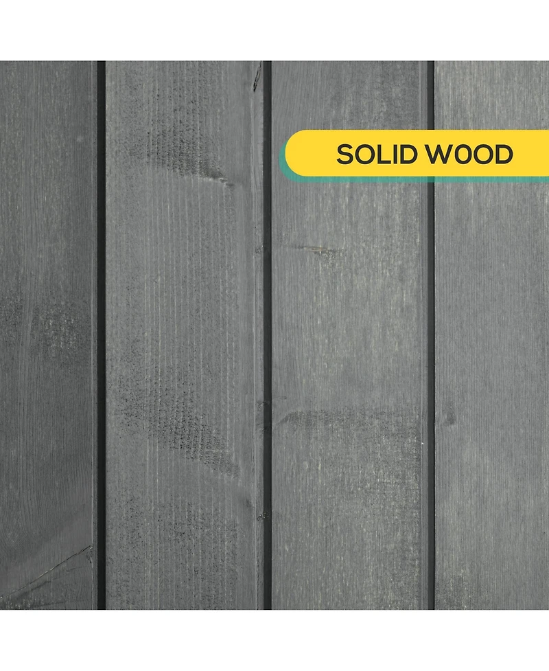 Outsunny Wooden Garden Storage Shed w/ Asphalt Roof, Shelves & Lock Backyard