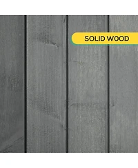 Outsunny Wooden Garden Storage Shed w/ Asphalt Roof, Shelves & Lock Backyard