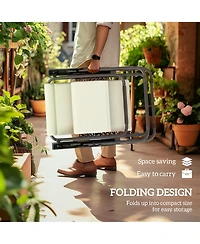 Outsunny Zero Gravity Lounge Chair Set Padded Outdoor Recliner