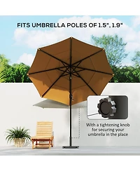 Outsunny Square Patio Umbrella Base, 29 lbs Metal Sd,