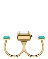 Fossil Women's Raquel Watch Ring Two-Hand Gold-Tone Stainless Steel Watch, 14mm