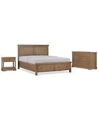 Alverton 3 Pc. King Cane Storage Set (Bed, Dresser & 1-Drawer Nightstand), Created for Macy's.
