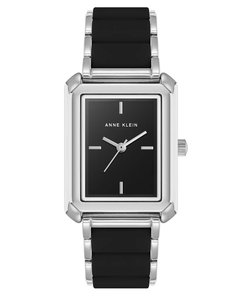 Anne Klein Women's Quartz Casual Silver-Tone Metal Alloy Bracelet Watch, 26mm