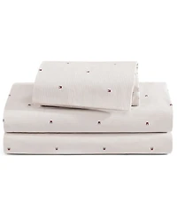 Tommy Hilfiger Ithaca Flag Stripe Cotton Percale 3-Piece Sheet Set, Twin Xl
