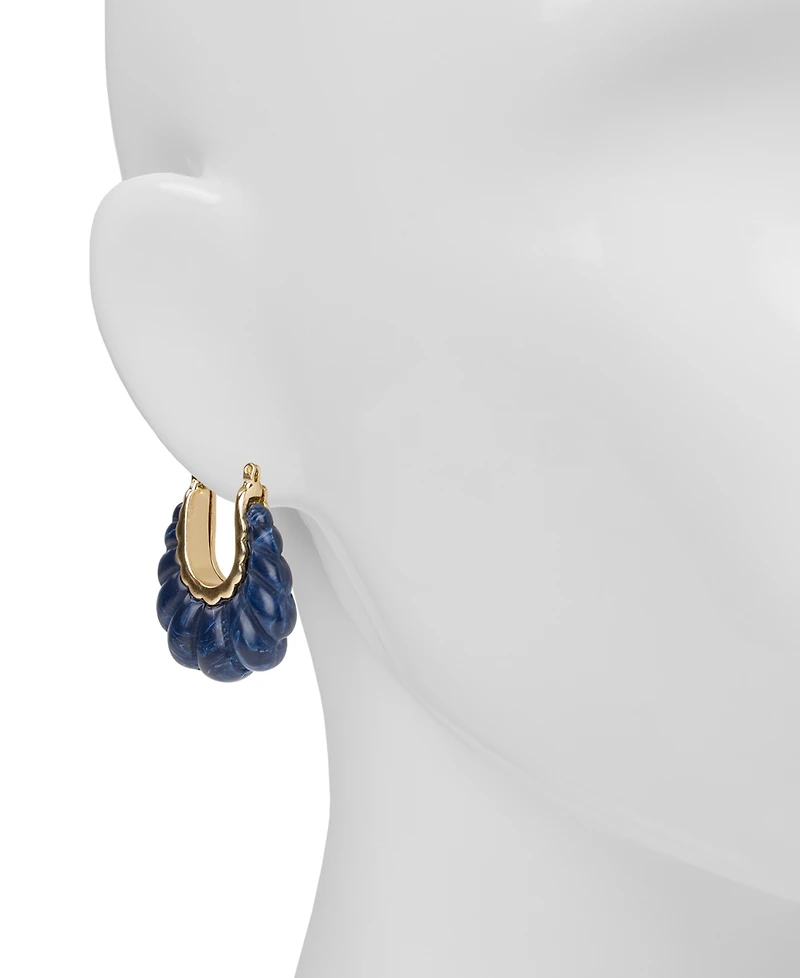 Patricia Nash Scalloped Gold-Tone Hoop Earrings