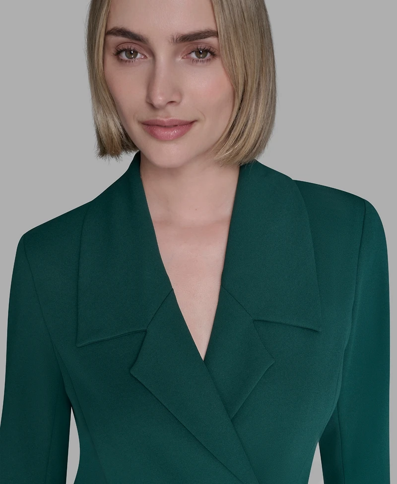 Karl Lagerfeld Paris Women's Chiffon-Hem Blazer Dress