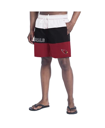 G-iii Sports by Carl Banks Men's Cardinal/Black Arizona Cardinals Sunrise Volley Swim Shorts