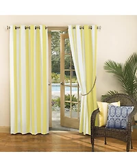 Sun Zero Valencia Cabana Stripe Indoor/Outdoor Uv Protectant Room Darkening Grommet Curtain Panel