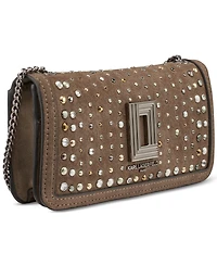 Karl Lagerfeld Paris Kosette Mini Suede Shoulder Bag