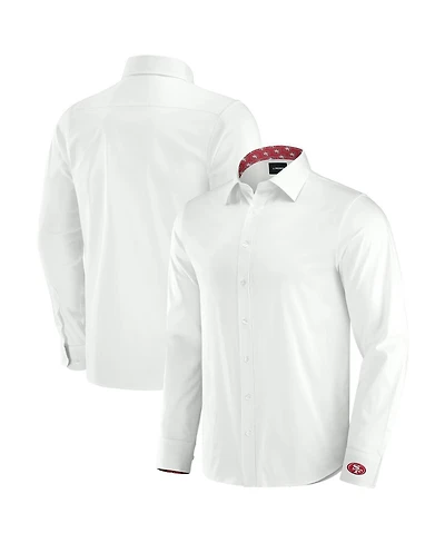 J. Palmer Men's White San Francisco 49ers Man-In-Motion Long Sleeve Button-Up Dress Shirt