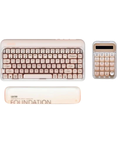 Lofree Foundation Mechanical Keyboard with Wireless Numpad & Jelly Palm Rest, 75% Rechargeable Hot-swappable Keyboards