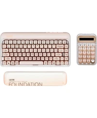Lofree Foundation Mechanical Keyboard with Wireless Numpad & Jelly Palm Rest, 75% Rechargeable Hot-swappable Keyboards