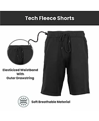 Galaxy By Harvic Women's Loose Fit Tech Fleece Performance Shorts With Heat Seal Zipper Pocket