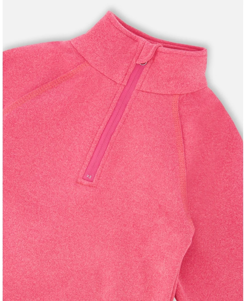 Deux par Big Girls Two-Piece Thermal Underwear Set Candy Pink